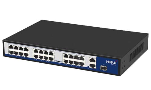 سویچ 24پورت POE برند HRUI مدل HR901-AF-2421GS-300