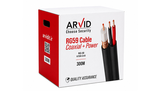 کابل ترکیبی تمام مس 0.7 96 رشته به همراه برق 0.5 برند Arvid
